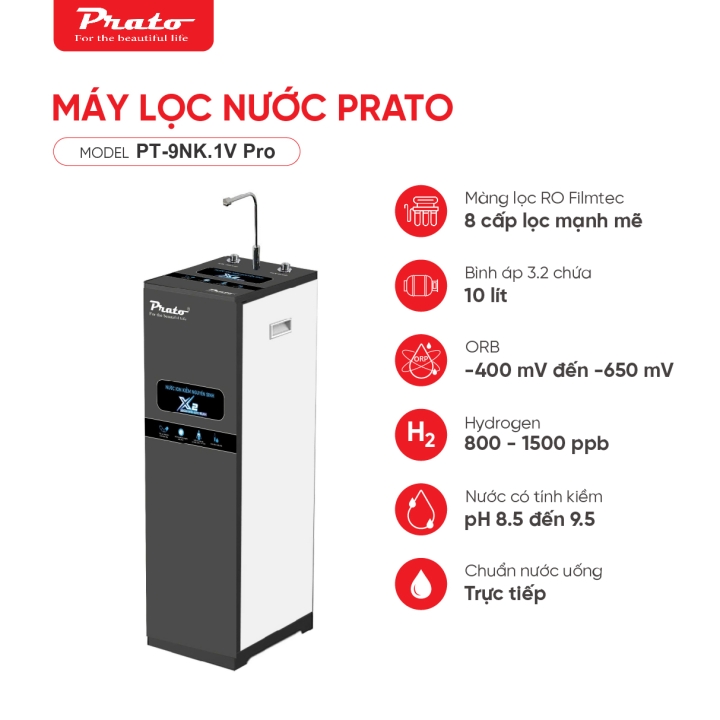Máy lọc nước Prato PT-9NK.1V Pro